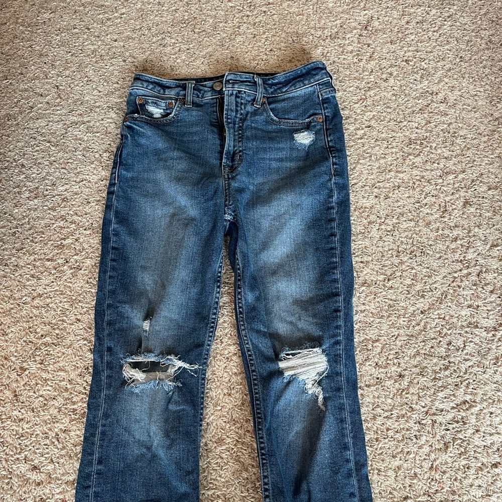 GAP Blue Boyfriend Jeans Distressed Vintage